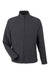North End NE727 Mens Spirit Textured Full Zip Sweatshirt w/ Pockets Heather Black Flat Front