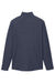 North End NE727 Mens Spirit Textured UPF 40+ Full Zip Sweatshirt w/ Pockets Heather Classic Navy Blue Flat Back
