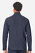 North End NE727 Mens Spirit Textured UPF 40+ Full Zip Sweatshirt w/ Pockets Heather Classic Navy Blue Model Back