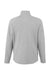 North End NE727 Mens Spirit Textured Full Zip Sweatshirt w/ Pockets Heather Platinum Grey Flat Back
