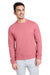 Vineyard Vines K002711 Mens Garment Dyed Crewneck Sweatshirt Jetty Red Model Front