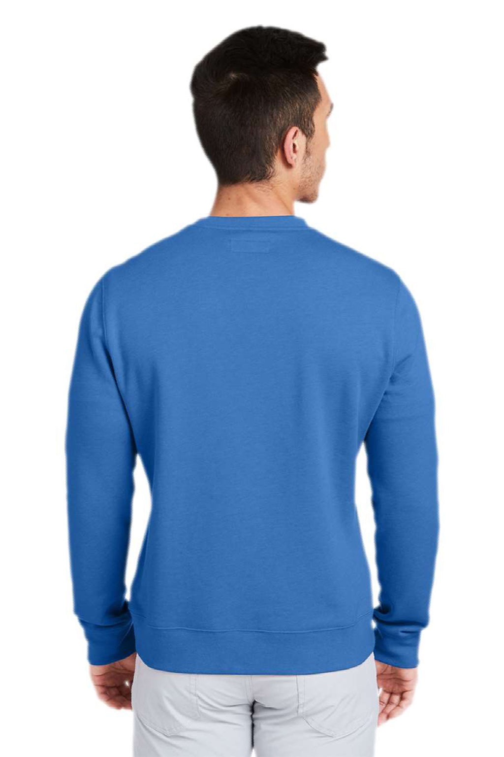 Vineyard Vines K002711 Mens Garment Dyed Crewneck Sweatshirt Kingfisher Blue Model Back