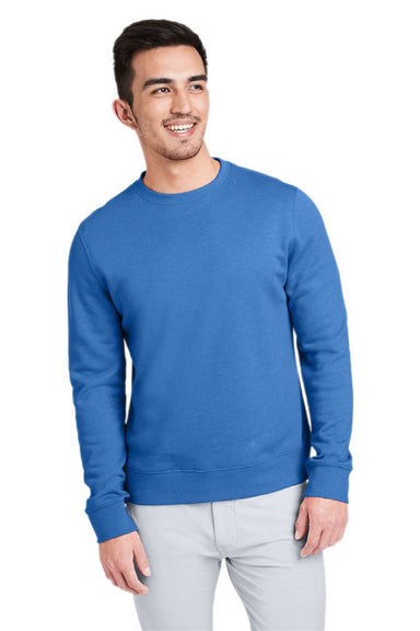 Vineyard Vines K002711 Mens Garment Dyed Crewneck Sweatshirt Kingfisher Blue Model Front