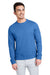 Vineyard Vines K002711 Mens Garment Dyed Crewneck Sweatshirt Kingfisher Blue Model Front