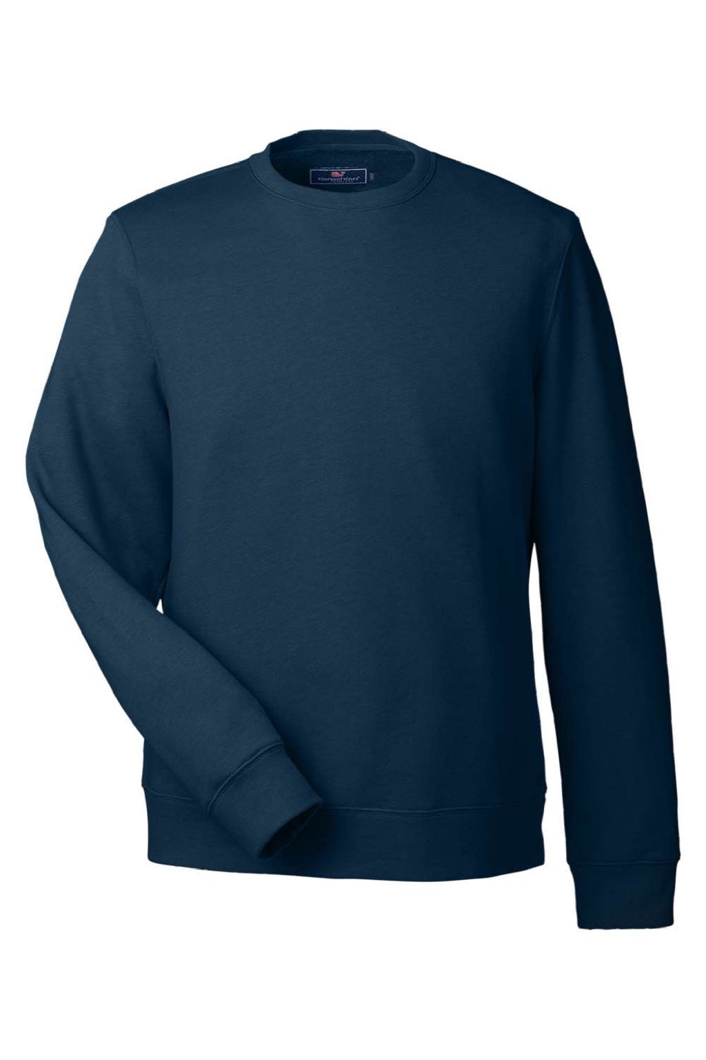 Vineyard Vines K002711 Mens Garment Dyed Crewneck Sweatshirt Vineyard Navy Blue Flat Front