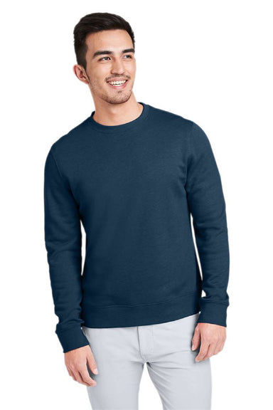 Vineyard Vines K002711 Mens Garment Dyed Crewneck Sweatshirt Vineyard Navy Blue Model Front