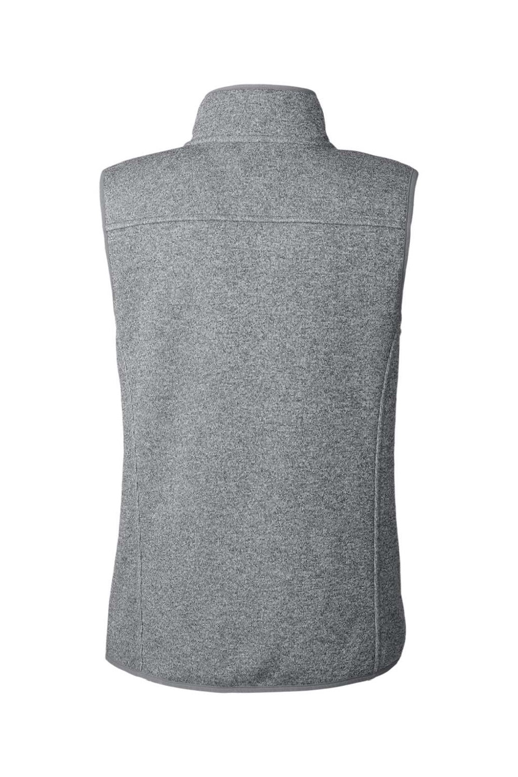 Vineyard Vines O001411 Womens Mountain Sweater Fleece Full Zip Vest Heather Grey Flat Back
