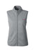 Vineyard Vines O001411 Womens Mountain Sweater Fleece Full Zip Vest Heather Grey Flat Front