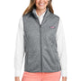 Vineyard Vines Womens Mountain Sweater Fleece Full Zip Vest - Heather Grey - New