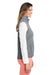 Vineyard Vines O001411 Womens Mountain Sweater Fleece Full Zip Vest Heather Grey Model Side