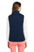 Vineyard Vines O001411 Womens Mountain Sweater Fleece Full Zip Vest Vineyard Navy Blue Model Back