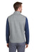 Vineyard Vines K002713 Mens Mountain Sweater Fleece Full Zip Vest Heather Grey Model Back
