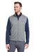 Vineyard Vines K002713 Mens Mountain Sweater Fleece Full Zip Vest Heather Grey Model Front