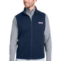 Vineyard Vines Mens Mountain Sweater Fleece Moisture Wicking Full Zip Vest - Vineyard Navy Blue - New