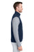 Vineyard Vines K002713 Mens Mountain Sweater Fleece Full Zip Vest Vineyard Navy Blue Model Side