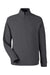 North End NE725 Mens Spirit Textured 1/4 Zip Sweatshirt Heather Black Flat Front