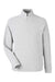 North End NE725 Mens Spirit Textured 1/4 Zip Sweatshirt Heather Platinum Grey Flat Front
