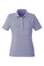 Vineyard Vines G001320 Womens Fanshell Short Sleeve Polo Shirt Deep Bay Blue/White Cap Flat Front