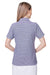 Vineyard Vines G001320 Womens Fanshell Short Sleeve Polo Shirt Deep Bay Blue/White Cap Model Back