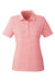Vineyard Vines G001320 Womens Fanshell Short Sleeve Polo Shirt White Cap/Fiery Coral Flat Front