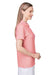 Vineyard Vines G001320 Womens Fanshell Short Sleeve Polo Shirt White Cap/Fiery Coral Model Side