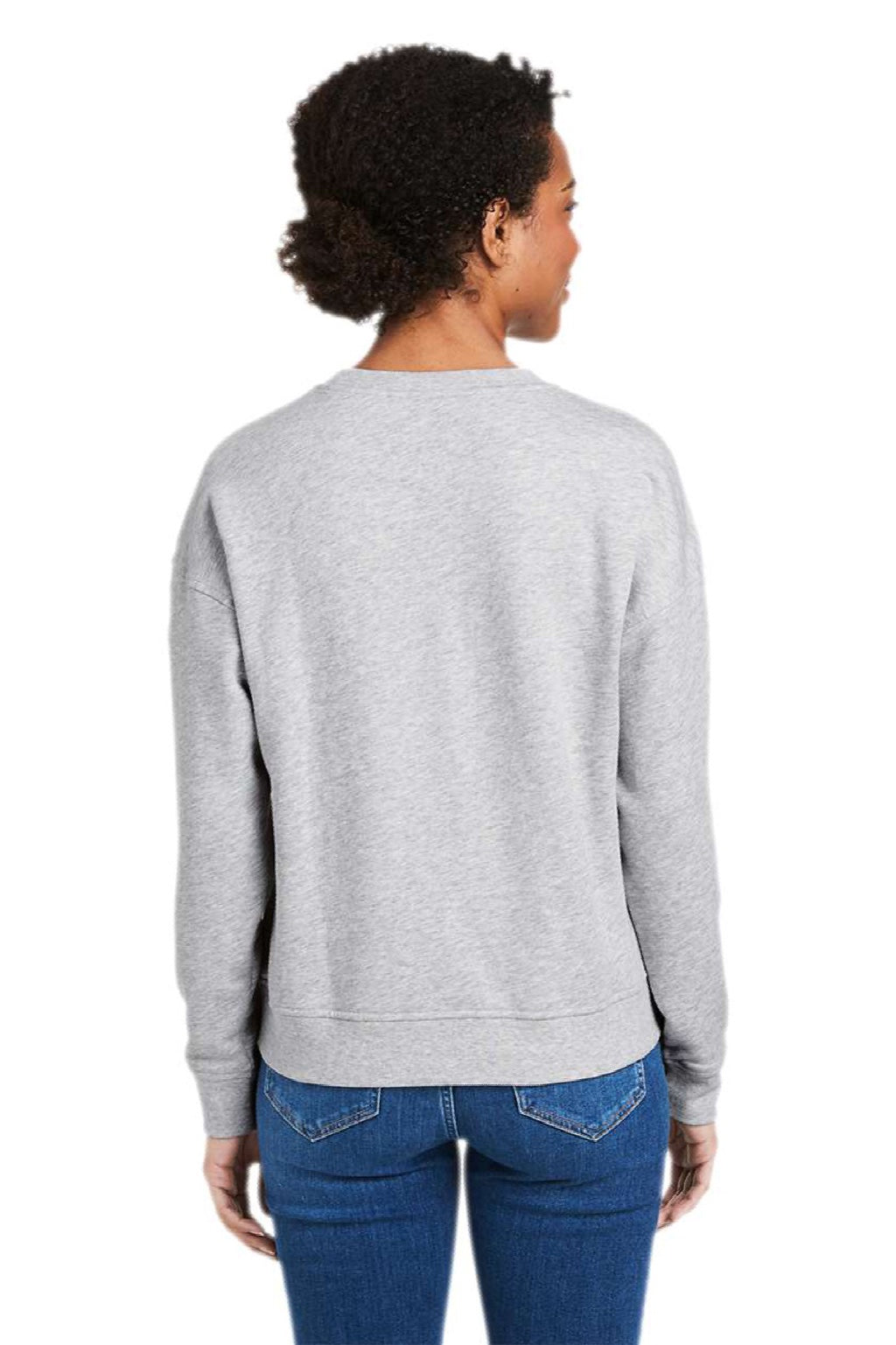 Vineyard Vines K002794 Womens Garment Dyed Crewneck Sweatshirt Heather Grey Model Back