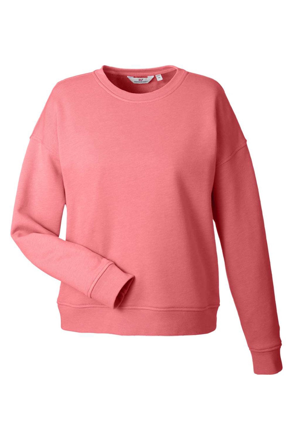 Vineyard Vines K002794 Womens Garment Dyed Crewneck Sweatshirt Jetty Red Flat Front