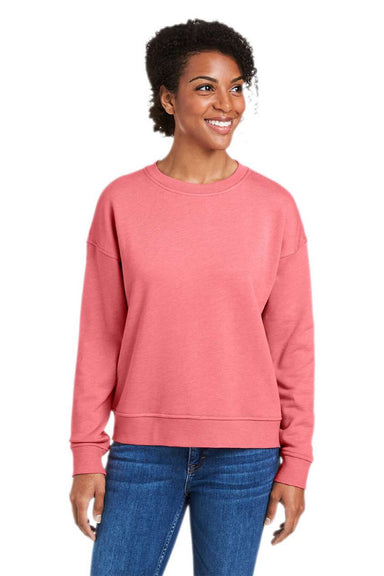 Vineyard Vines K002794 Womens Garment Dyed Crewneck Sweatshirt Jetty Red Model Front