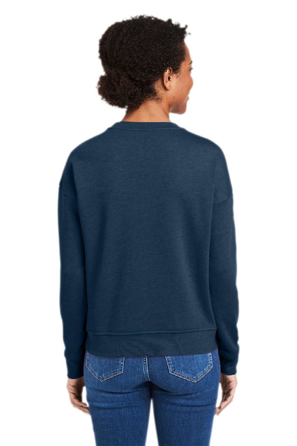 Vineyard Vines K002794 Womens Garment Dyed Crewneck Sweatshirt Vineyard Navy Blue Model Back