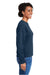 Vineyard Vines K002794 Womens Garment Dyed Crewneck Sweatshirt Vineyard Navy Blue Model Side