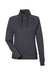 North End NE200W Womens Rhythm Waffle Sweatshirt w/ Pouch Pocket Carbon Grey Flat Front