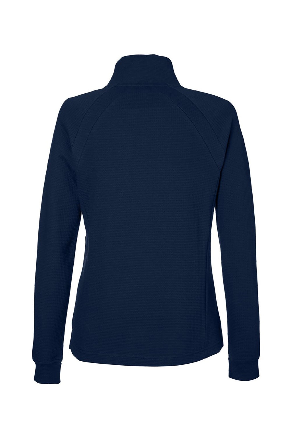 North End NE200W Womens Rhythm Waffle Sweatshirt w/ Pouch Pocket Classic Navy Blue Flat Back