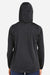 North End NE75W Womens Network Lightweight Full Zip Hooded Jacket Heather Black Model Back