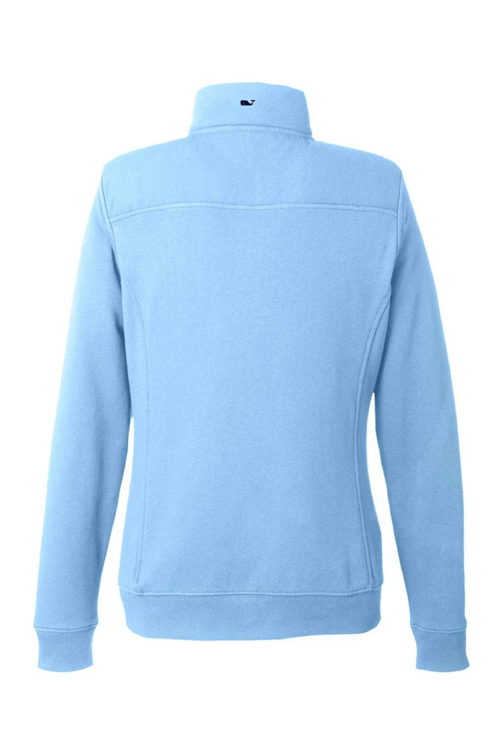 Vineyard Vines K002795 Womens Collegiate Shep 1/4 Zip Sweatshirt Jake Blue Flat Back