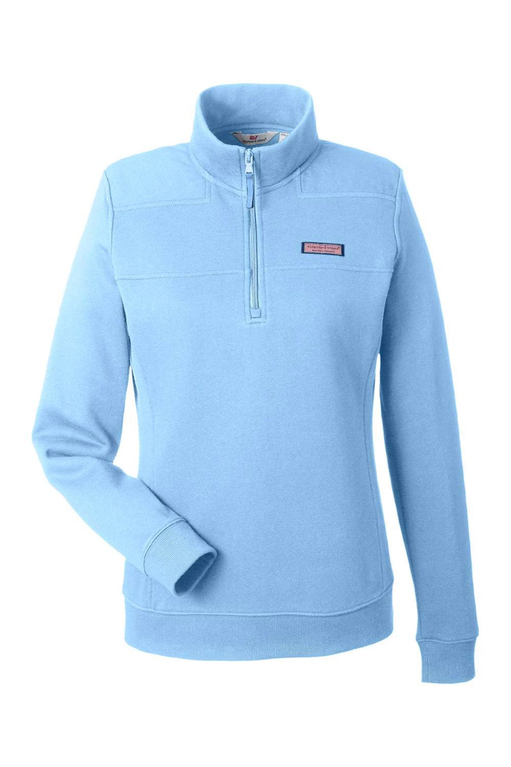 Vineyard Vines K002795 Womens Collegiate Shep 1/4 Zip Sweatshirt Jake Blue Flat Front