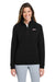 Vineyard Vines K002795 Womens Collegiate Shep 1/4 Zip Sweatshirt Jet Black Model Front