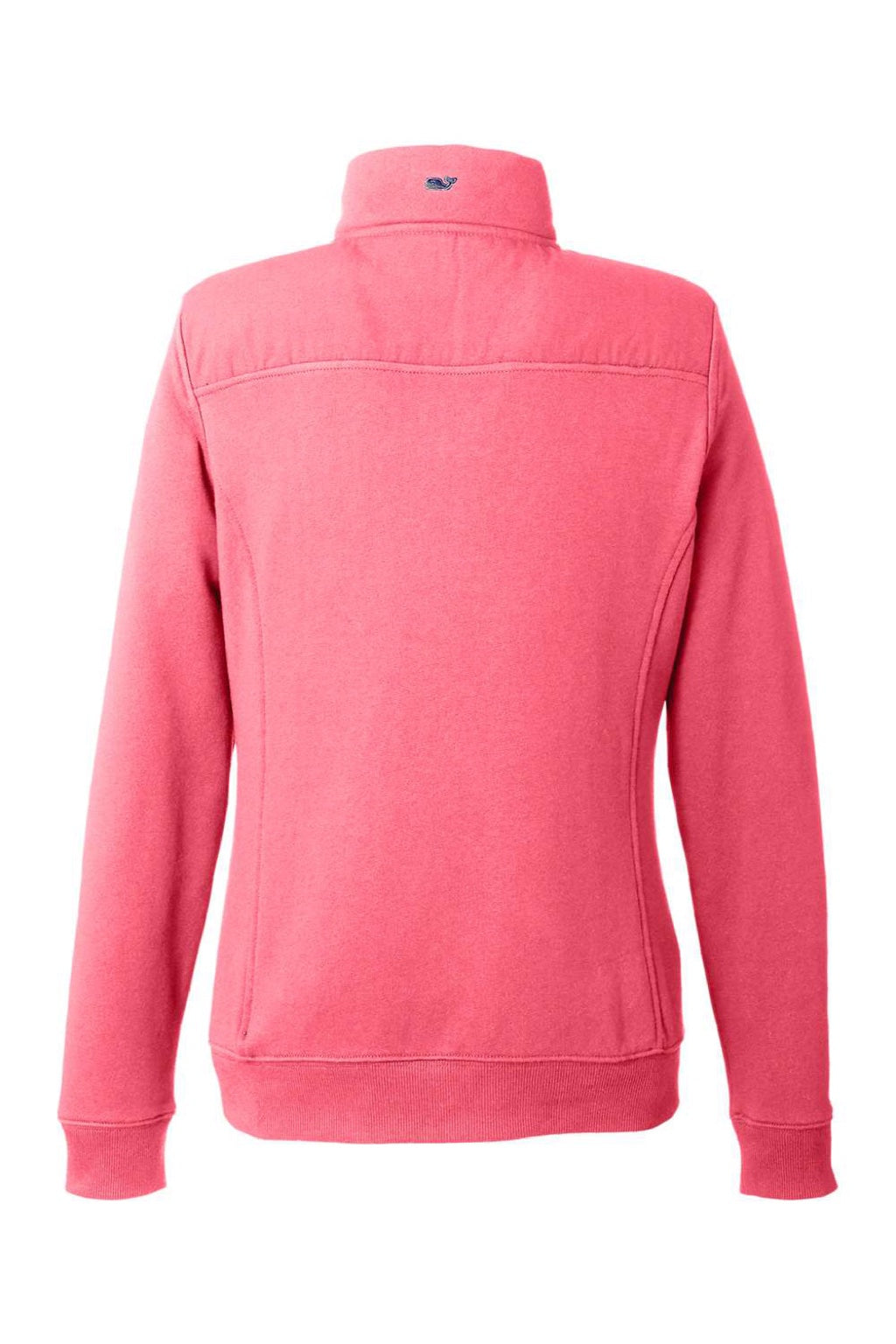 Vineyard Vines K002795 Womens Collegiate Shep 1/4 Zip Sweatshirt Jetty Red Flat Back