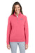 Vineyard Vines K002795 Womens Collegiate Shep 1/4 Zip Sweatshirt Jetty Red Model Front