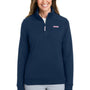 Vineyard Vines Womens Collegiate Shep 1/4 Zip Sweatshirt - Vineyard Navy Blue - New