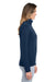 Vineyard Vines K002795 Womens Collegiate Shep 1/4 Zip Sweatshirt Vineyard Navy Blue Model Side