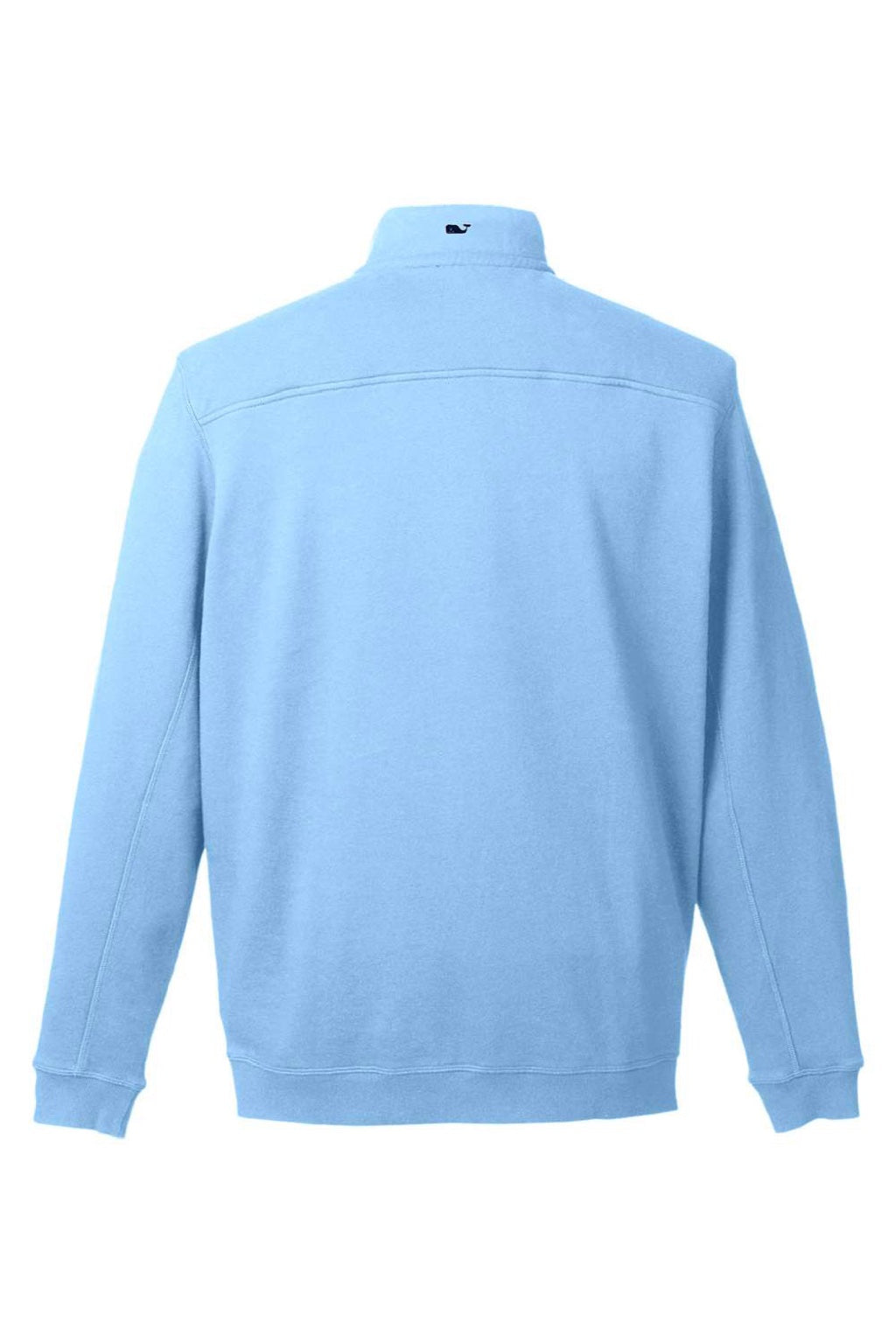 Vineyard Vines K002712 Mens Collegiate Shep 1/4 Zip Sweatshirt Jake Blue Flat Back