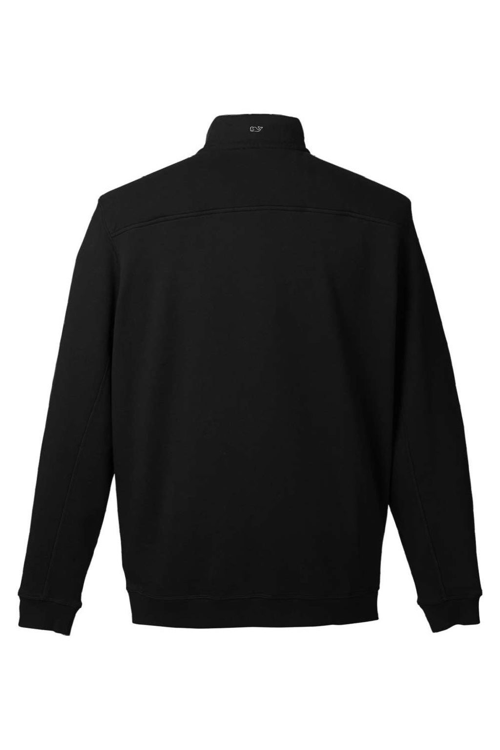 Vineyard Vines K002712 Mens Collegiate Shep 1/4 Zip Sweatshirt Jet Black Flat Back