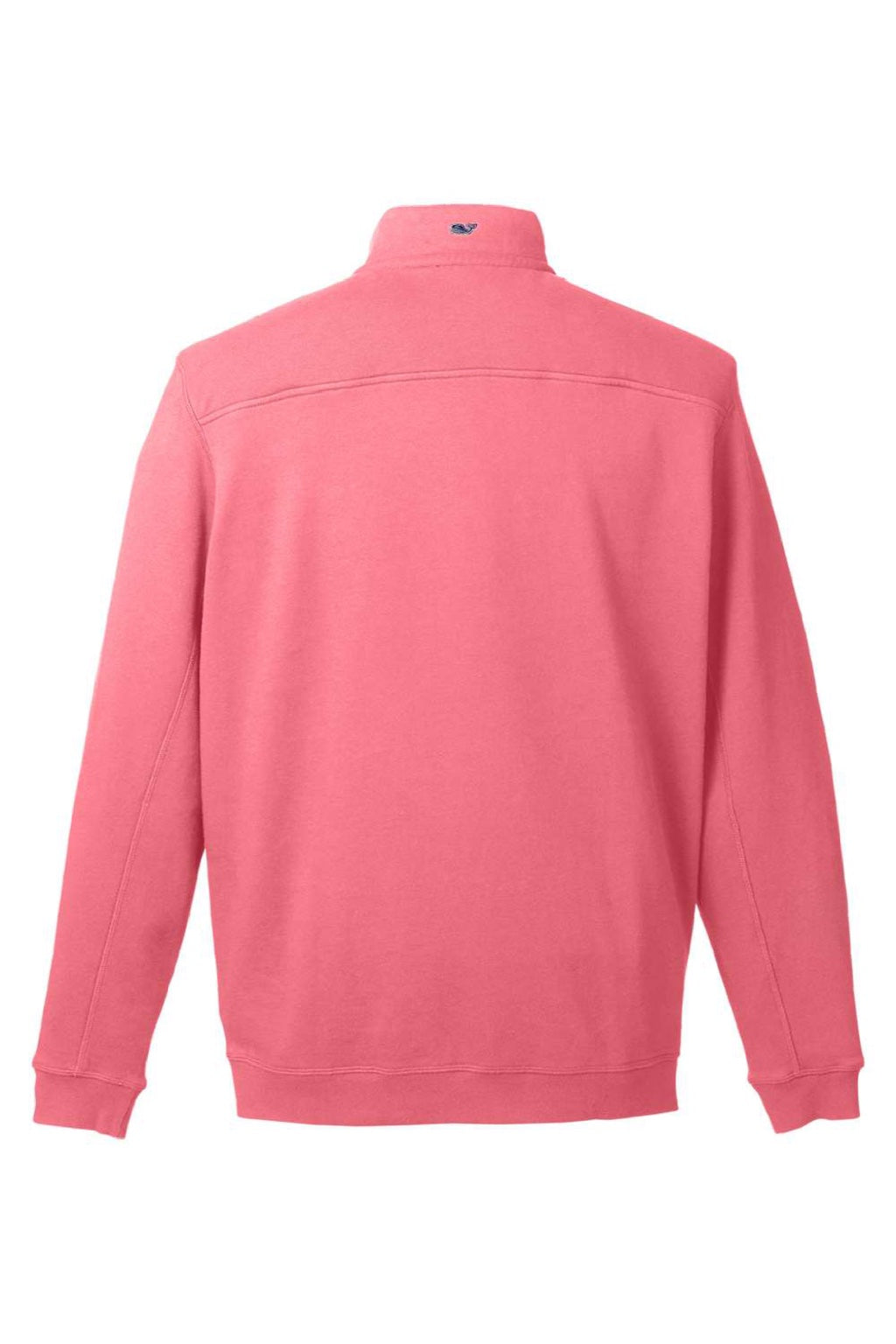 Vineyard Vines K002712 Mens Collegiate Shep 1/4 Zip Sweatshirt Jetty Red Flat Back