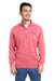 Vineyard Vines K002712 Mens Collegiate Shep 1/4 Zip Sweatshirt Jetty Red Model Front