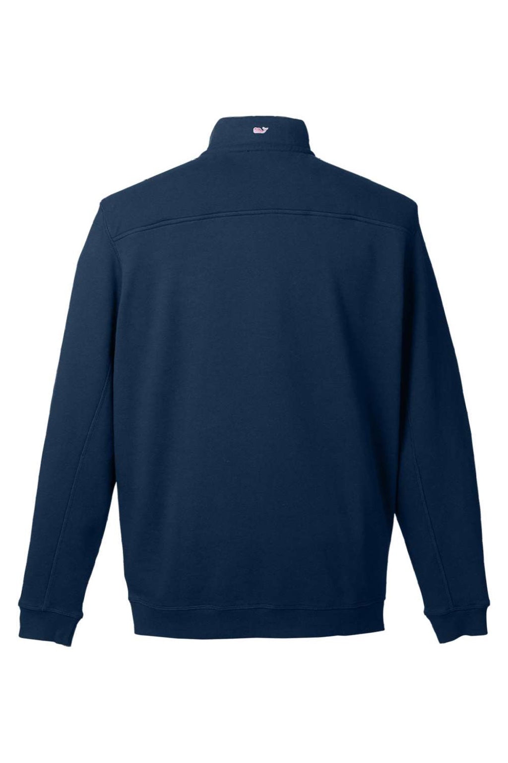 Vineyard Vines K002712 Mens Collegiate Shep 1/4 Zip Sweatshirt Vineyard Navy Blue Flat Back