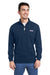 Vineyard Vines K002712 Mens Collegiate Shep 1/4 Zip Sweatshirt Vineyard Navy Blue Model Front