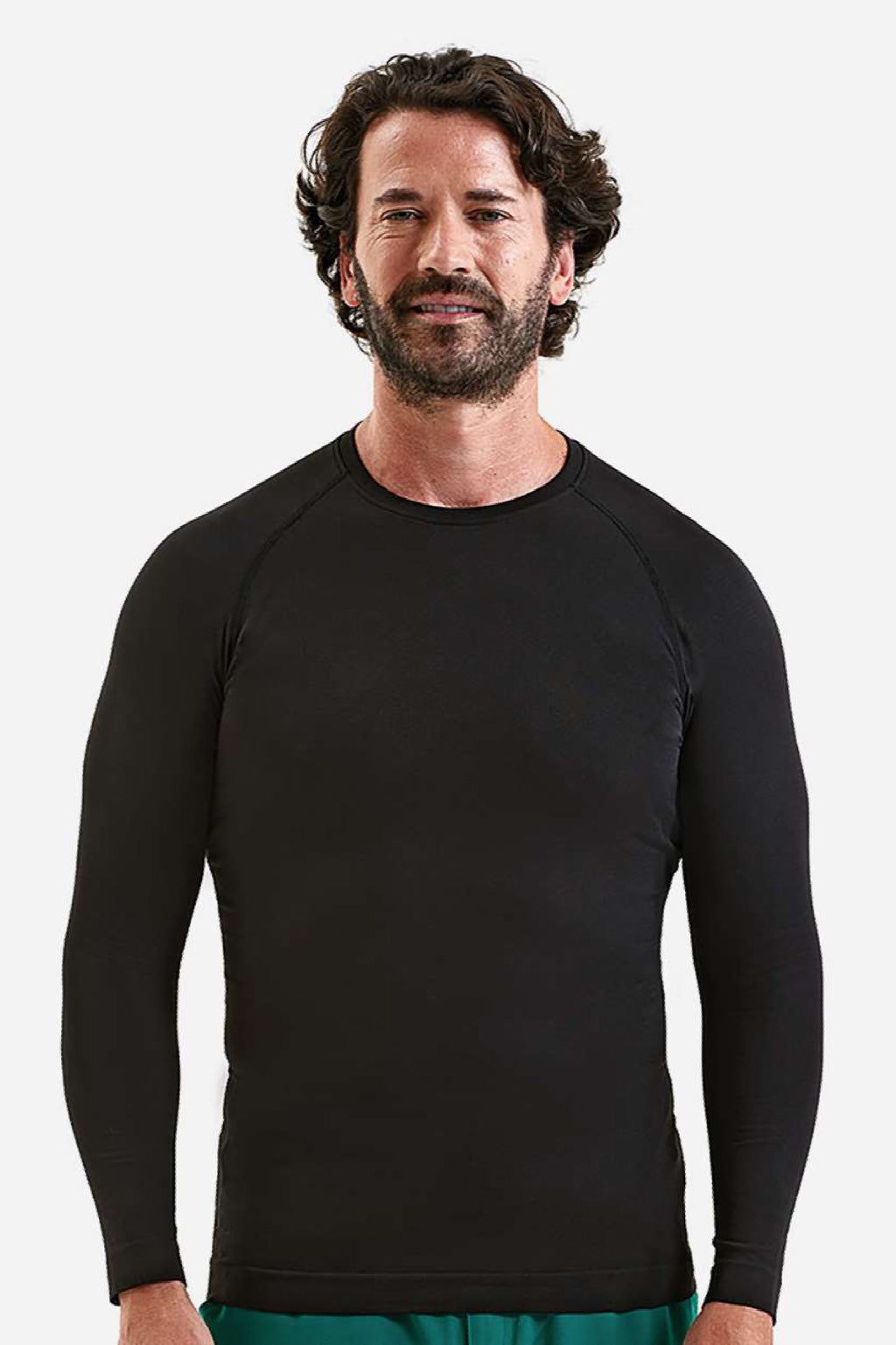 Onna NN270 Mens Unstoppable Fresh Long Sleeve Underscrub Base Layer Black Model Front