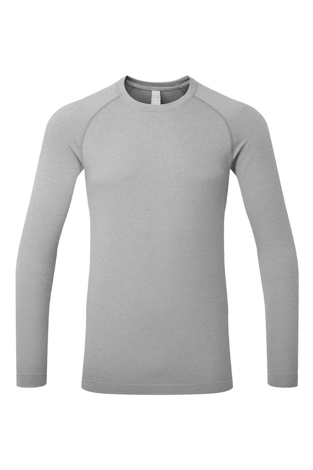 Onna NN270 Mens Unstoppable Fresh Long Sleeve Underscrub Base Layer Heather Grey Flat Front