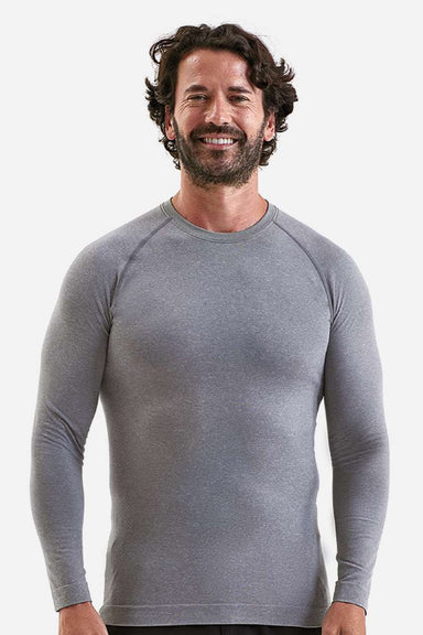 Onna NN270 Mens Unstoppable Fresh Long Sleeve Underscrub Base Layer Heather Grey Model Front