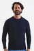 Onna NN270 Mens Unstoppable Fresh Long Sleeve Underscrub Base Layer Heather Navy Blue Model Front